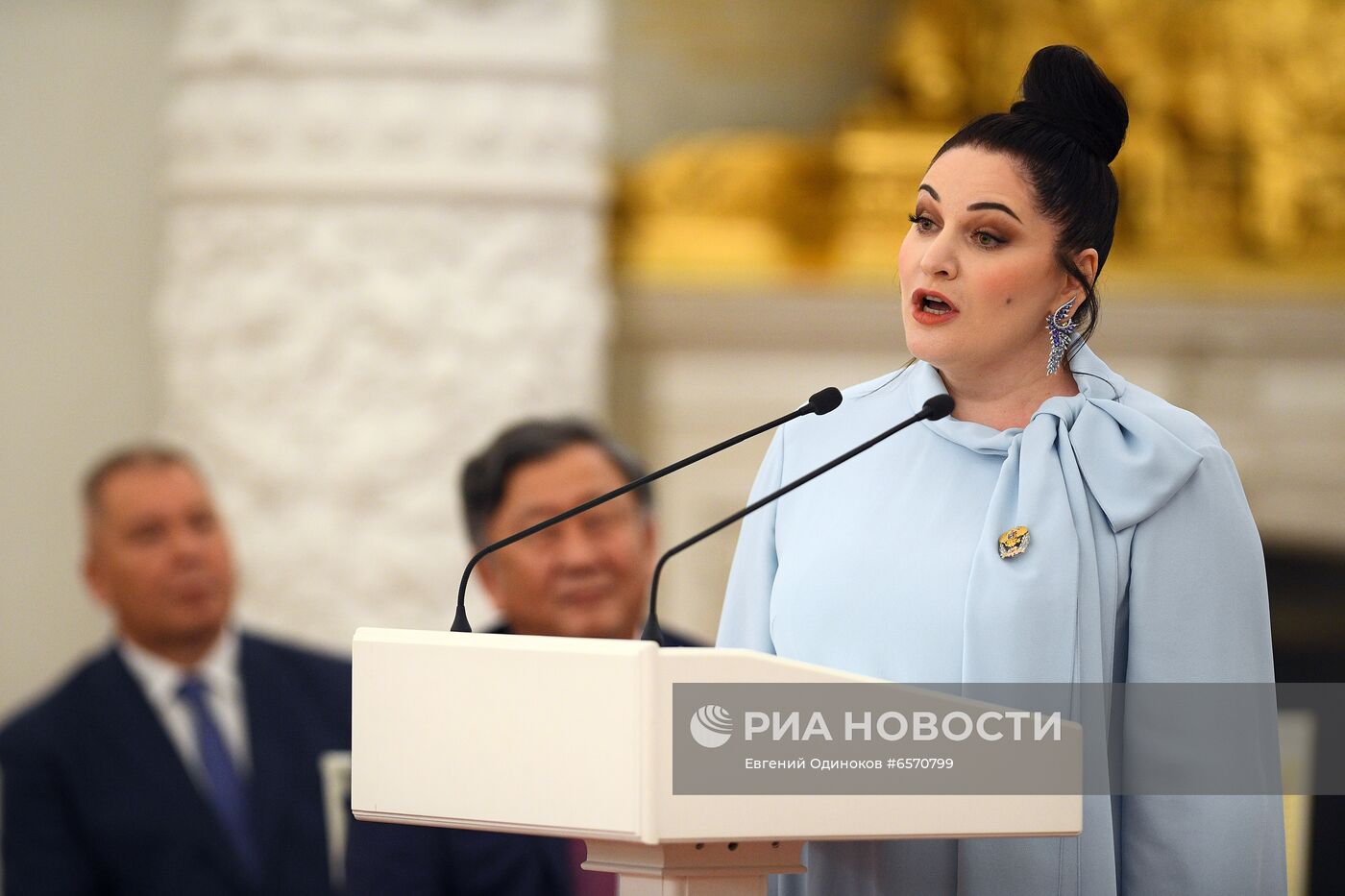 Вручение государственных премий и золотых медалей "Героя Труда РФ" президентом РФ В. Путиным в Кремле