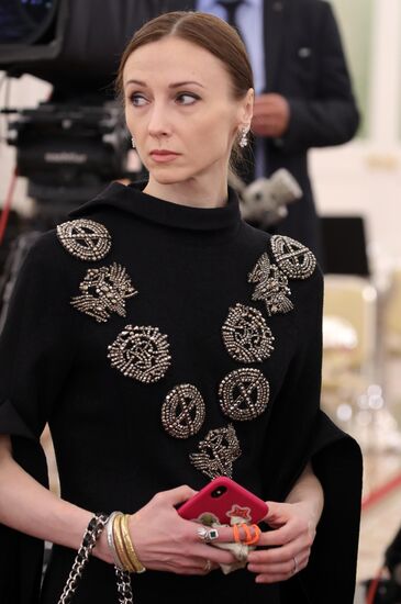 Вручение государственных премий и золотых медалей "Героя Труда РФ" президентом РФ В. Путиным в Кремле