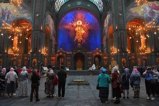 Патриаршее служение в храме Вооруженных Сил