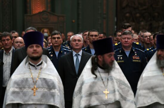 Патриаршее служение в храме Вооруженных Сил