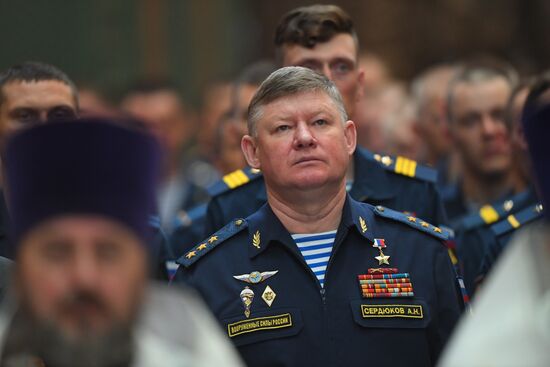 Патриаршее служение в храме Вооруженных Сил