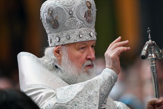 Патриаршее служение в храме Вооруженных Сил