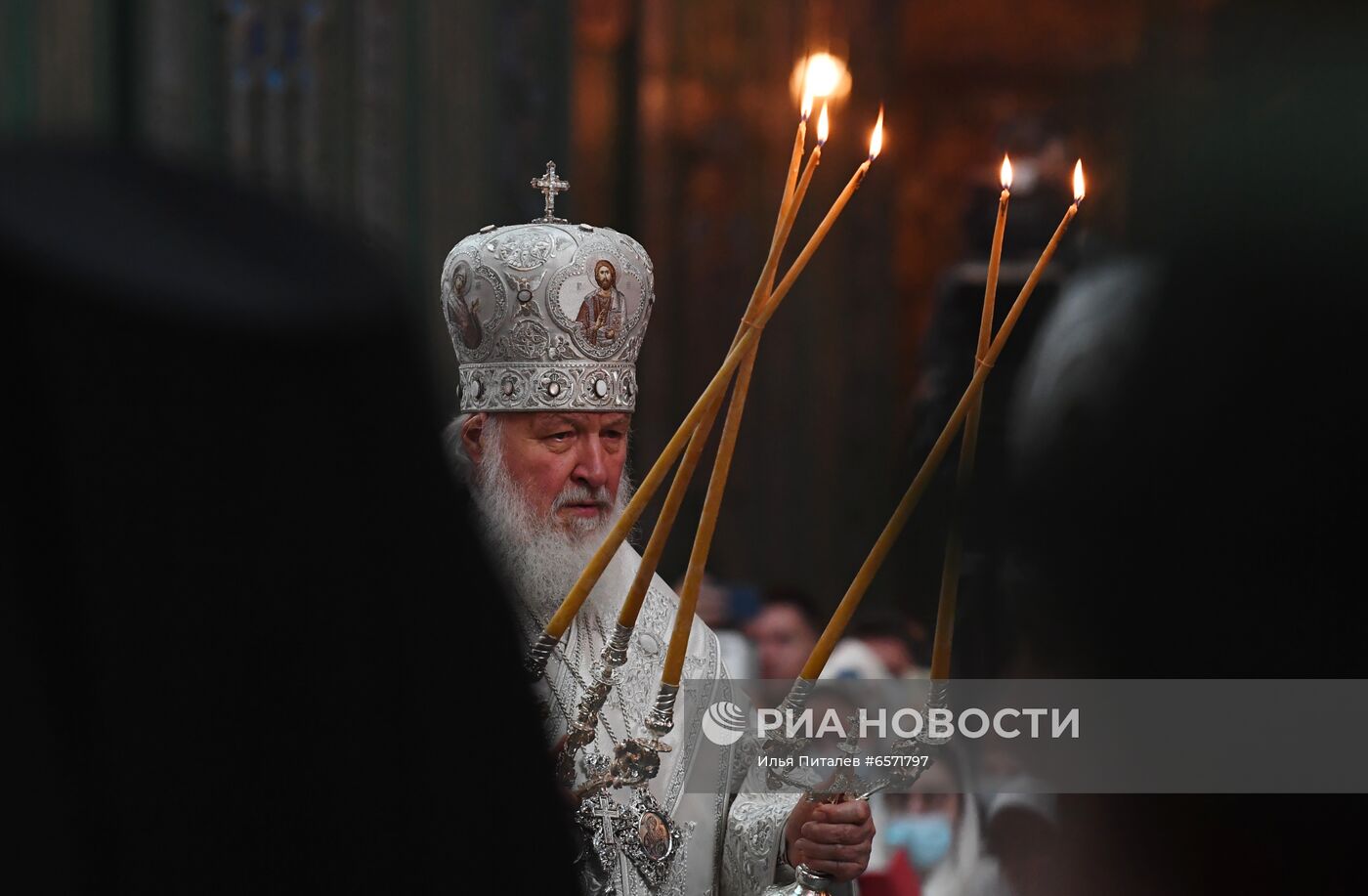 Патриаршее служение в храме Вооруженных Сил