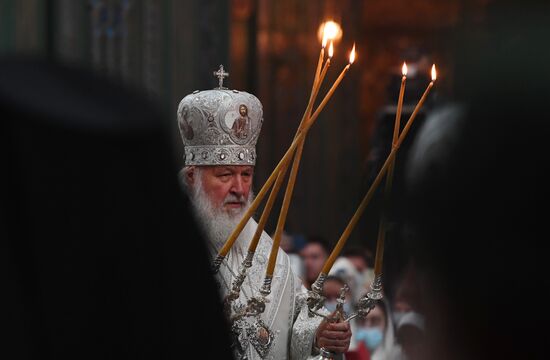 Патриаршее служение в храме Вооруженных Сил