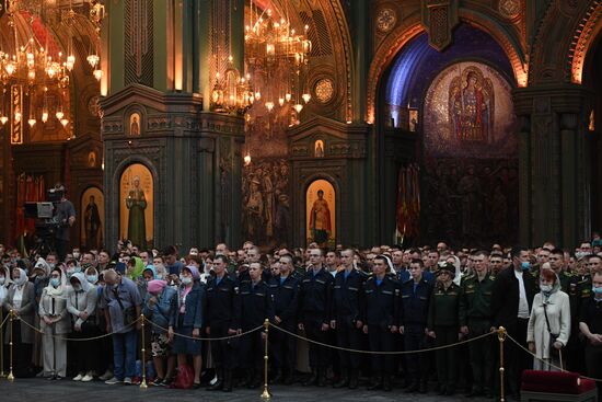 Патриаршее служение в храме Вооруженных Сил