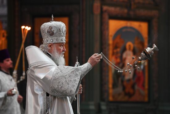 Патриаршее служение в храме Вооруженных Сил