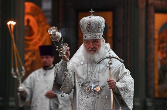 Патриаршее служение в храме Вооруженных Сил