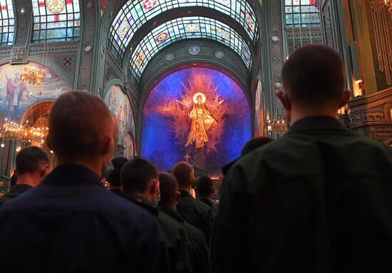 Патриаршее служение в храме Вооруженных Сил