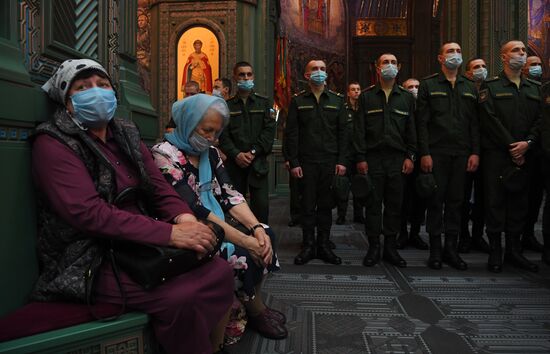 Патриаршее служение в храме Вооруженных Сил