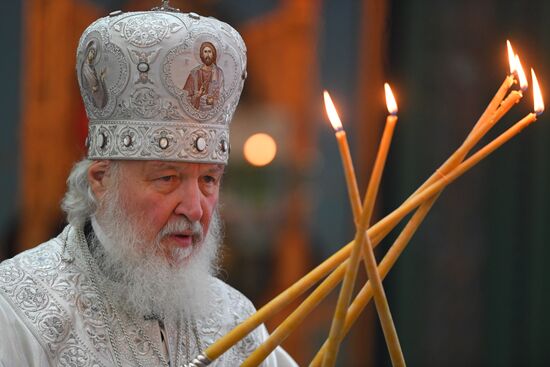 Патриаршее служение в храме Вооруженных Сил