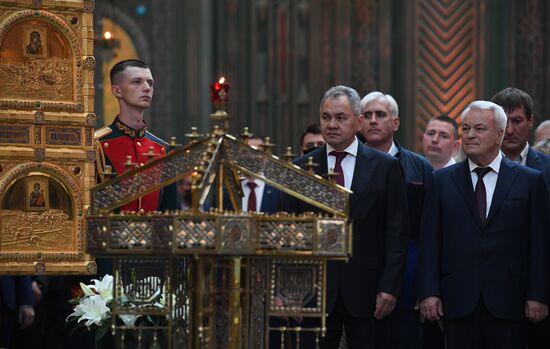 Патриаршее служение в храме Вооруженных Сил