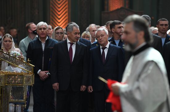 Патриаршее служение в храме Вооруженных Сил