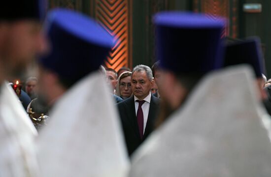 Патриаршее служение в храме Вооруженных Сил