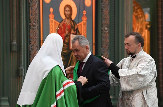 Патриаршее служение в храме Вооруженных Сил