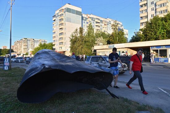 Автозаправка горит в Новосибирске