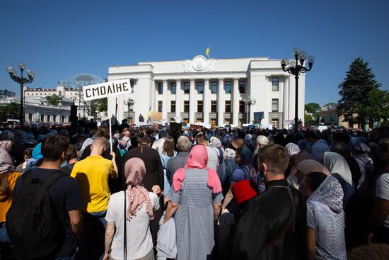 Акция священников УПЦ в Киеве против ущемления их прав