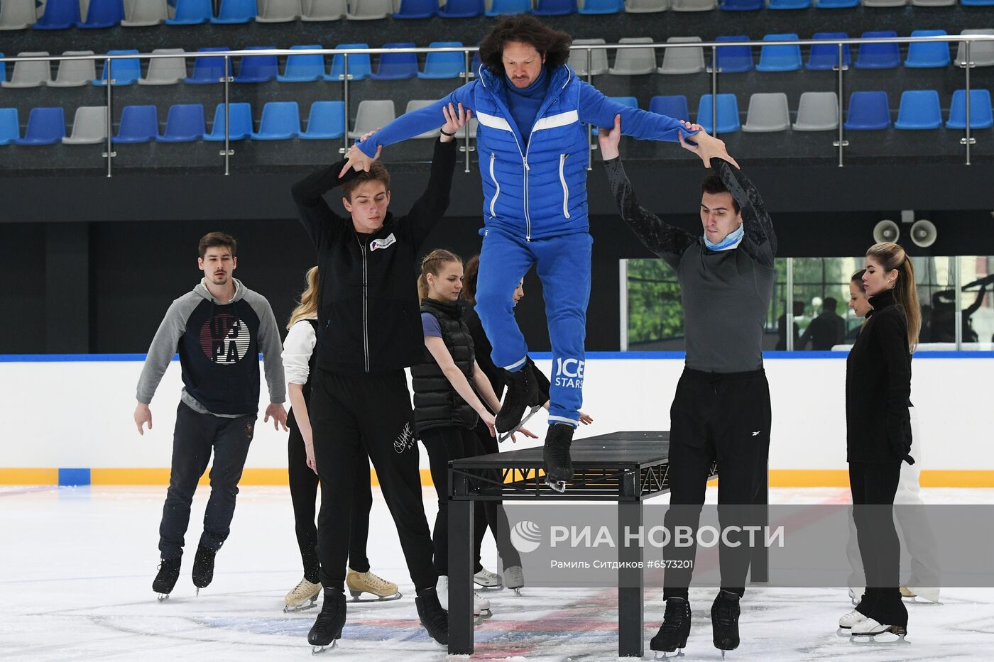 Репетиция ледового спектакля И. Авербуха "Анна Каренина"