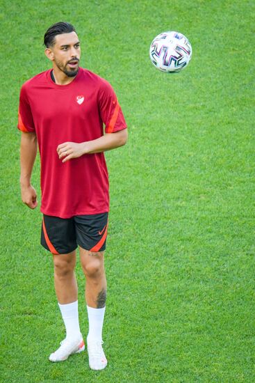 Футбол. ЧЕ-2020. Тренировка сборной Турции