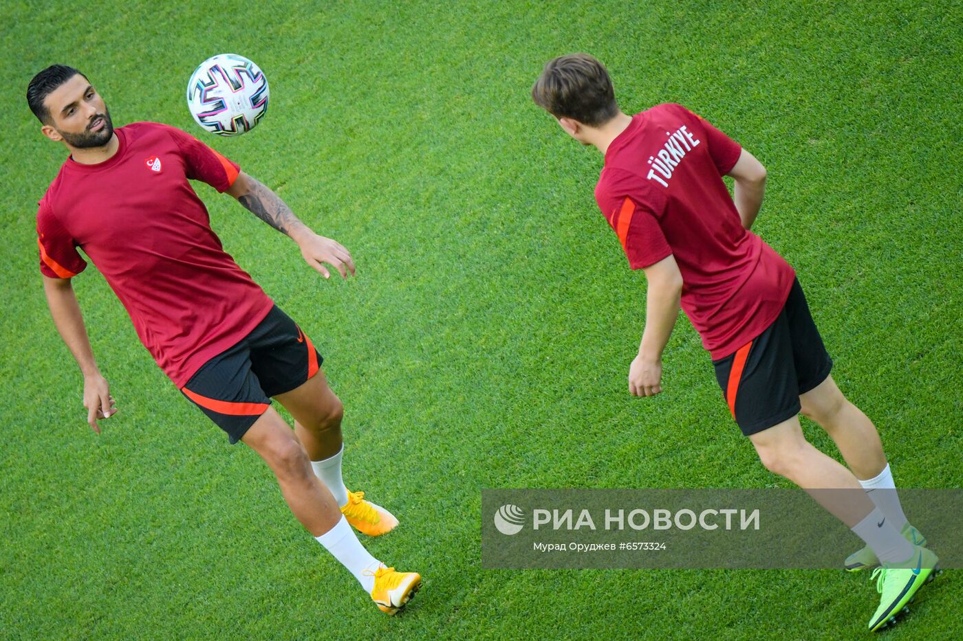 Футбол. ЧЕ-2020. Тренировка сборной Турции