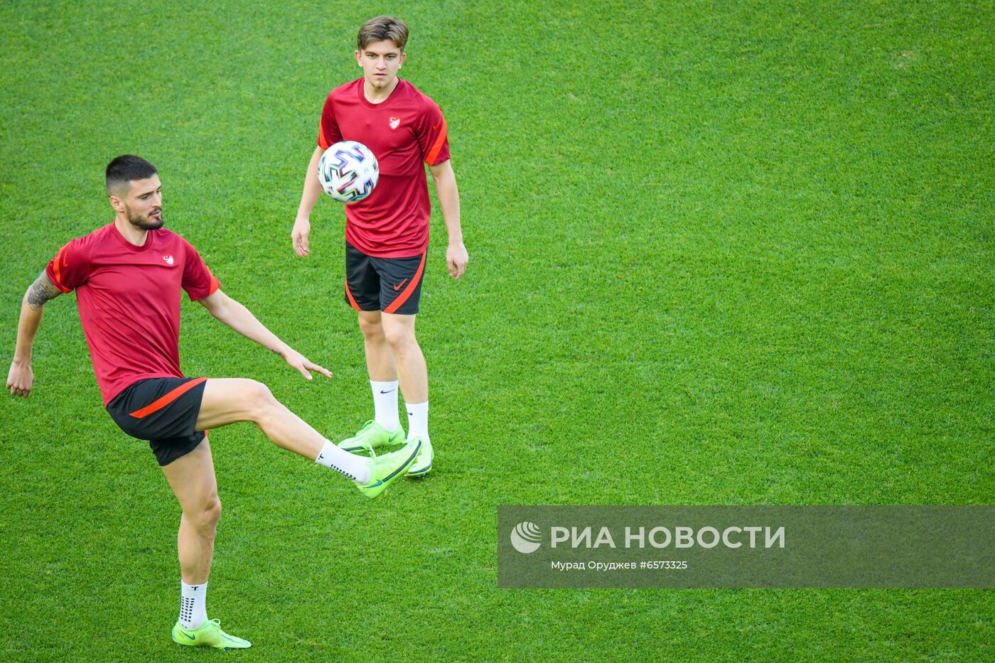 Футбол. ЧЕ-2020. Тренировка сборной Турции