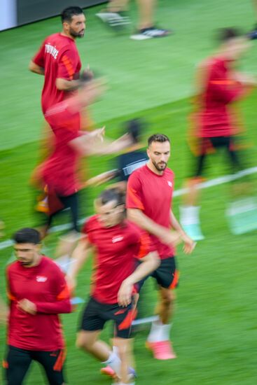 Футбол. ЧЕ-2020. Тренировка сборной Турции