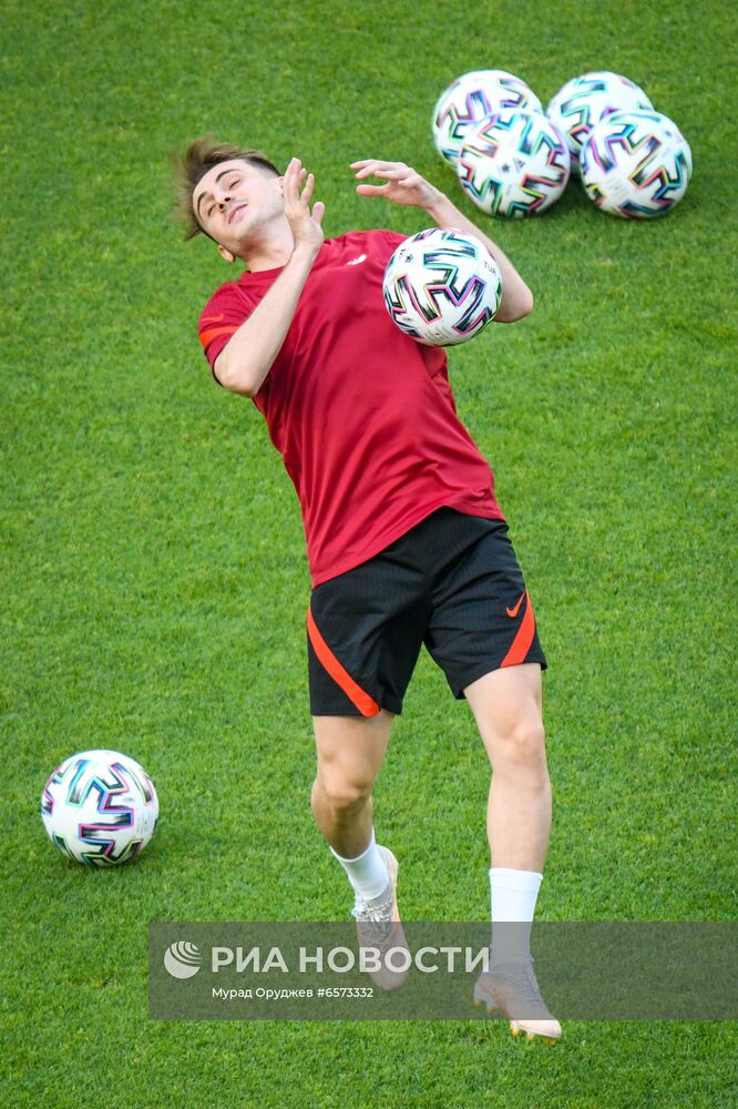 Футбол. ЧЕ-2020. Тренировка сборной Турции