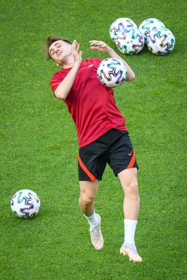 Футбол. ЧЕ-2020. Тренировка сборной Турции