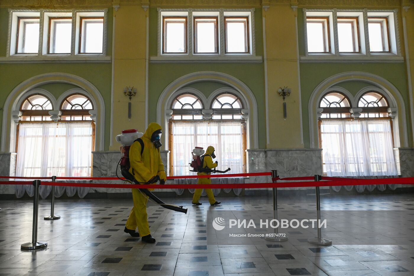 Дезинфекция Рижского вокзала в Москве