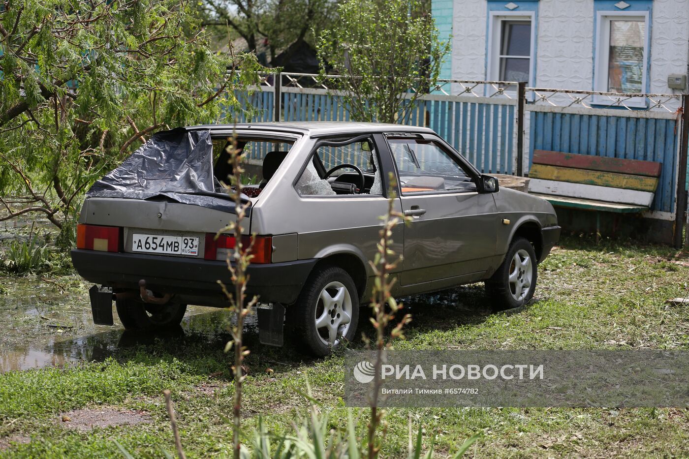 Последствия урагана с градом в Краснодарском крае