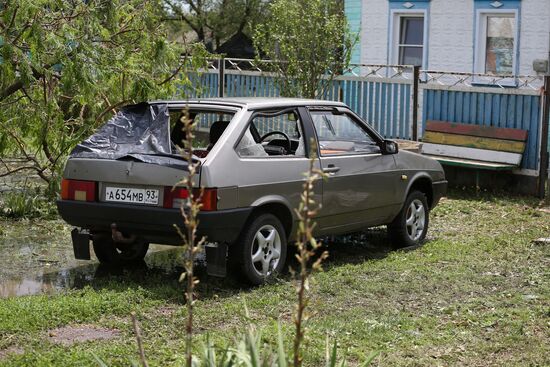 Последствия урагана с градом в Краснодарском крае