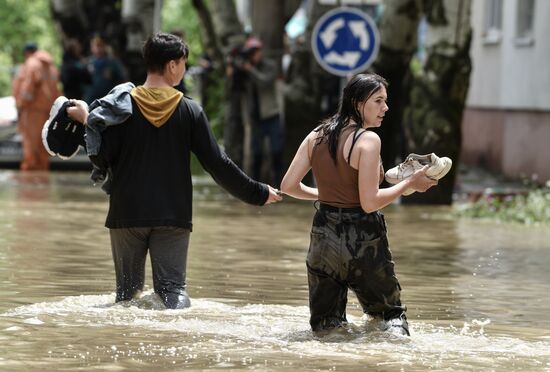 Подтопления в Керчи из-за ливней