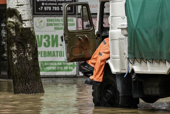 Подтопления в Керчи из-за ливней