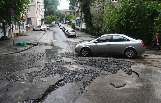 Последствия ливней в Ростове-на-Дону