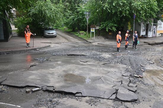 Последствия ливней в Ростове-на-Дону