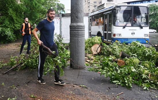 Последствия ливней в Ростове-на-Дону