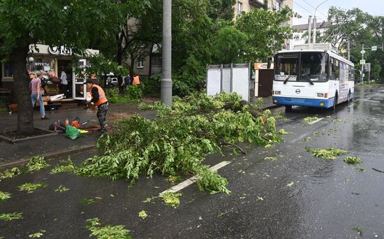 Последствия ливней в Ростове-на-Дону