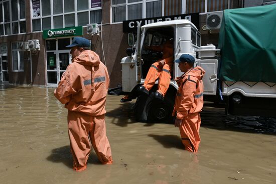 Подтопления в Керчи из-за ливней
