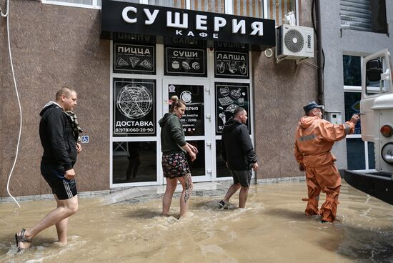 Подтопления в Керчи из-за ливней