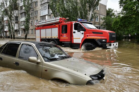 Подтопления в Керчи из-за ливней