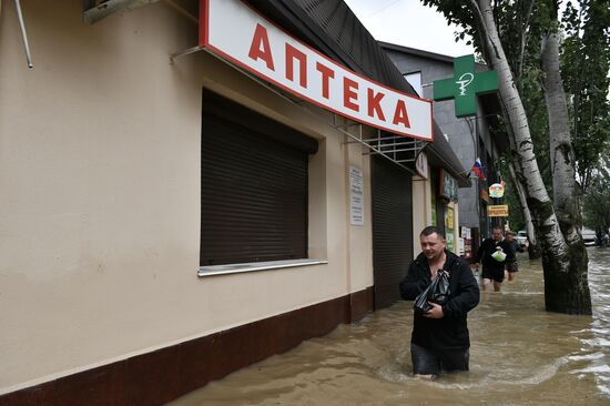 Подтопления в Керчи из-за ливней