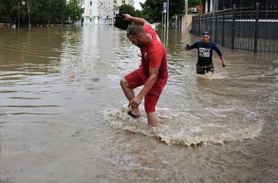 Подтопления в Керчи из-за ливней