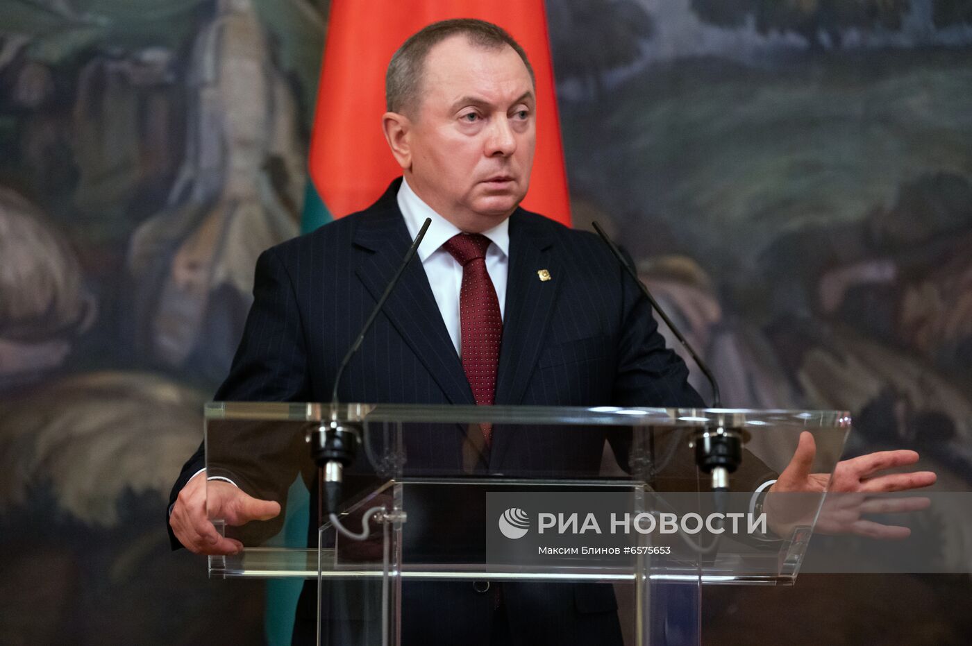 Встреча глав МИД РФ и Белоруссии С. Лаврова и В. Макея