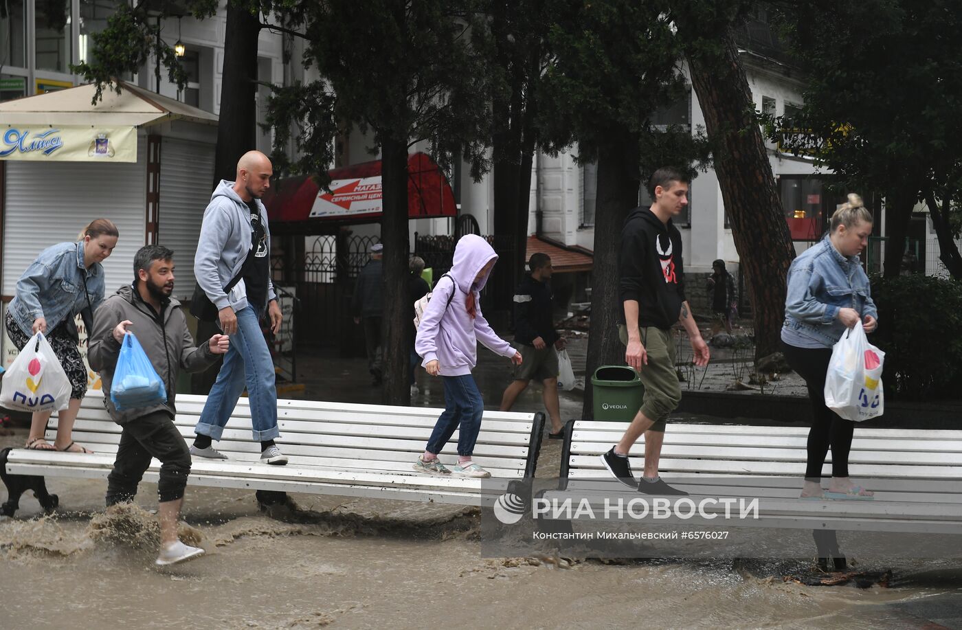 Подтопления в Ялте после ливней