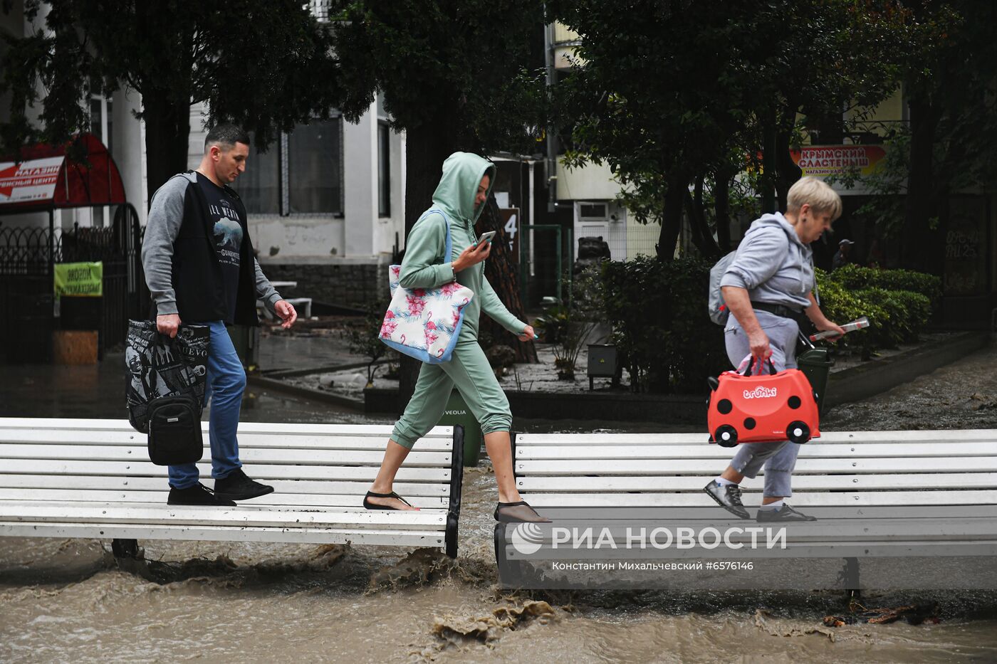 Подтопления в Ялте после ливней