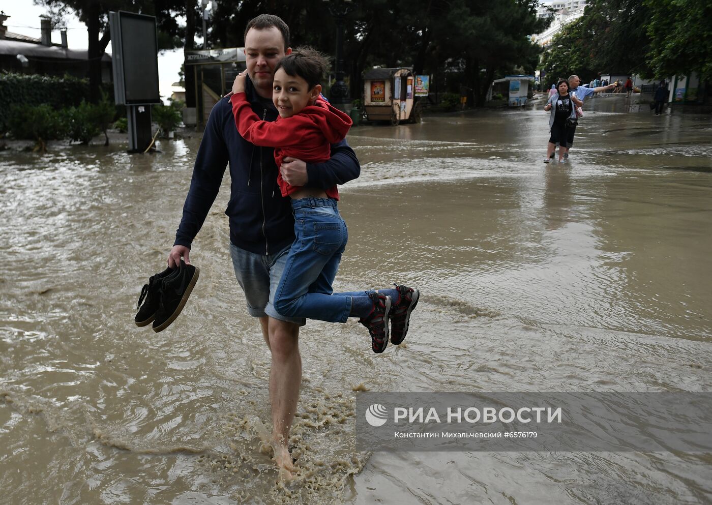 Подтопления в Ялте после ливней