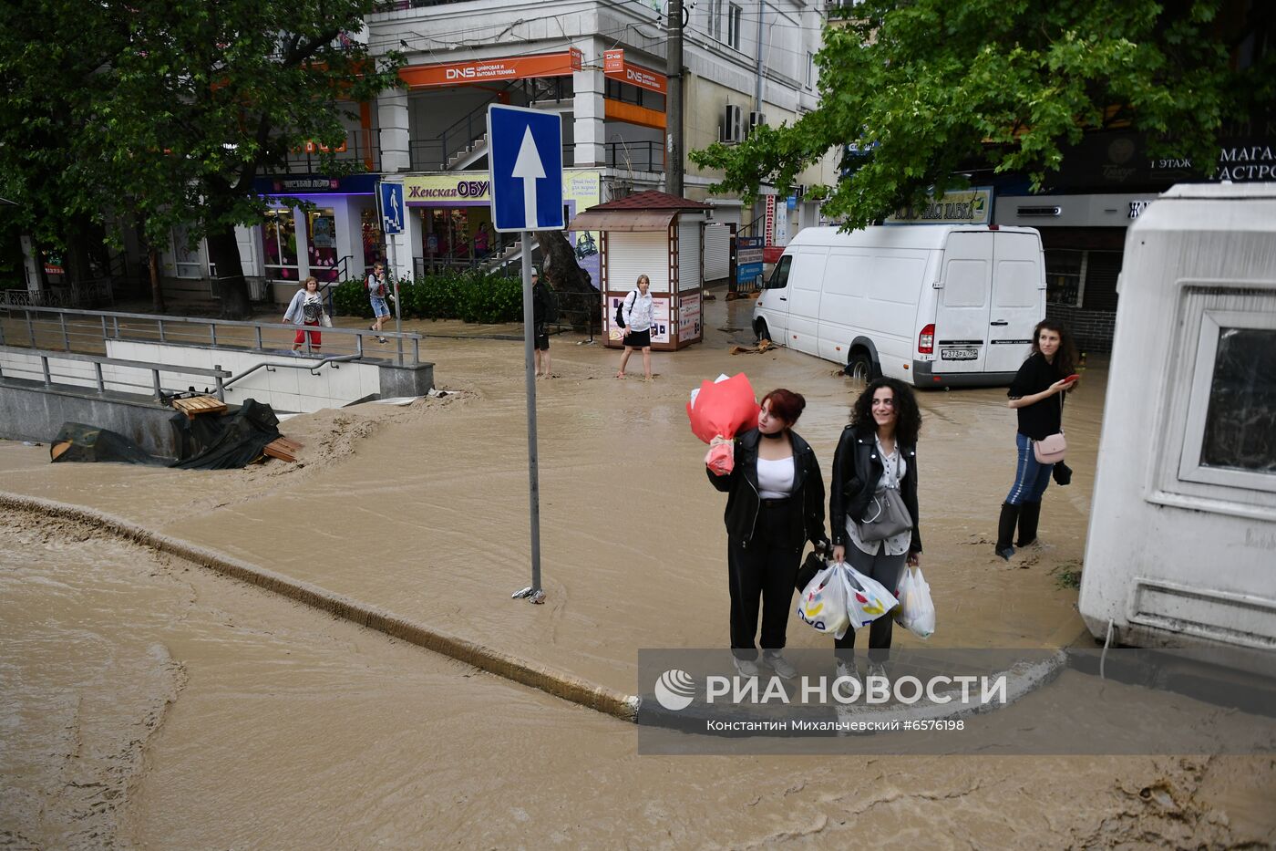 Подтопления в Ялте после ливней