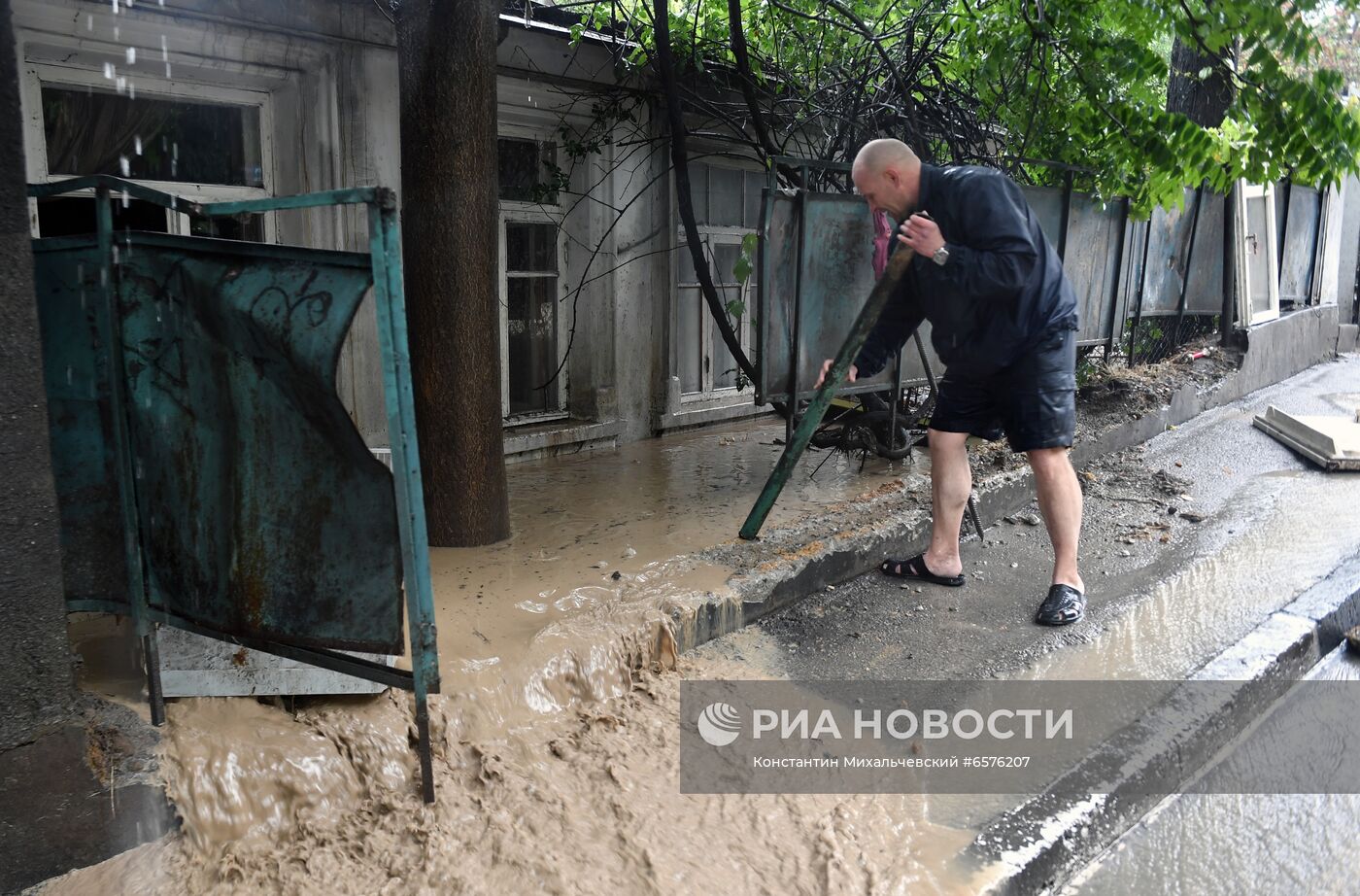 Подтопления в Ялте после ливней