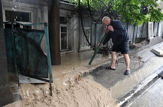 Подтопления в Ялте после ливней