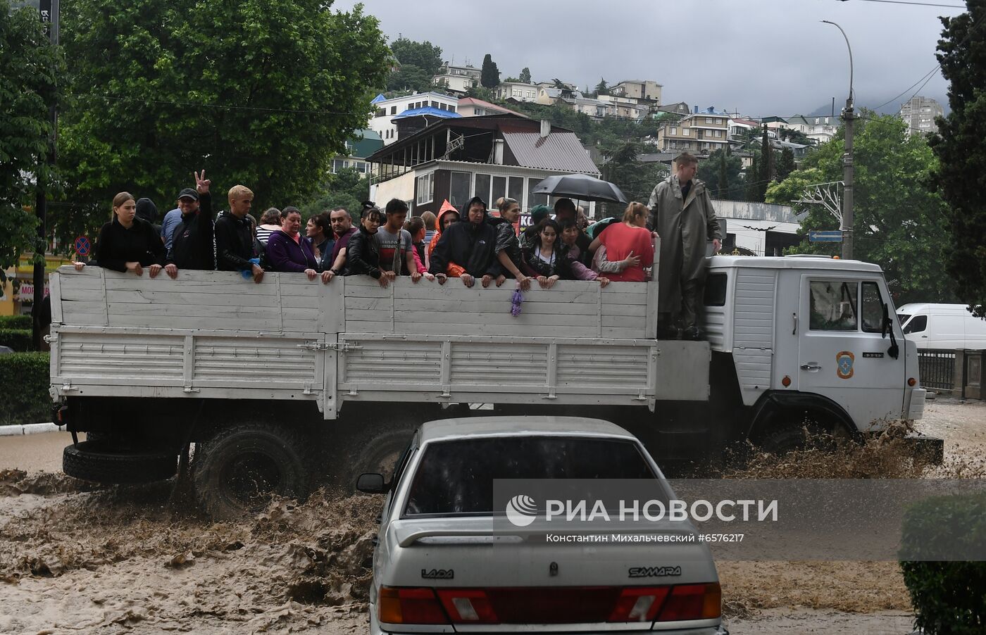 Подтопления в Ялте после ливней