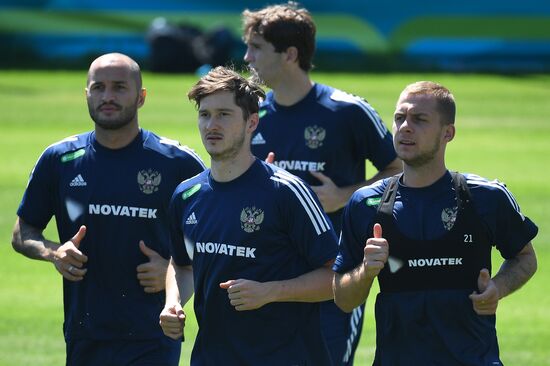 Футбол. ЧЕ-2020. Тренировка сборной России